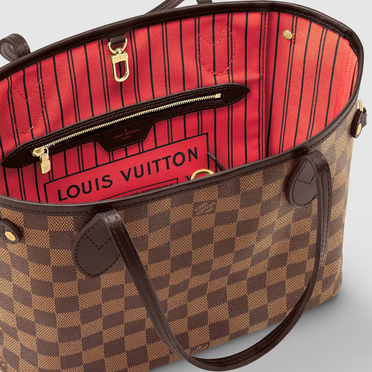 Túi Louis Vuitton Neverfull PM Nữ Damier Ebene Canvas